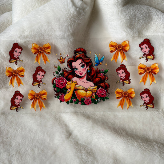 U16oz UV DTF Wrap (Double Sided) | "Beauty Princess" D14 | READY TO SHIP