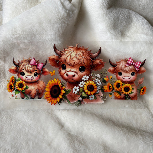 U16oz UV DTF Wrap (Double Sided) | "Cows" D7 | READY TO SHIP