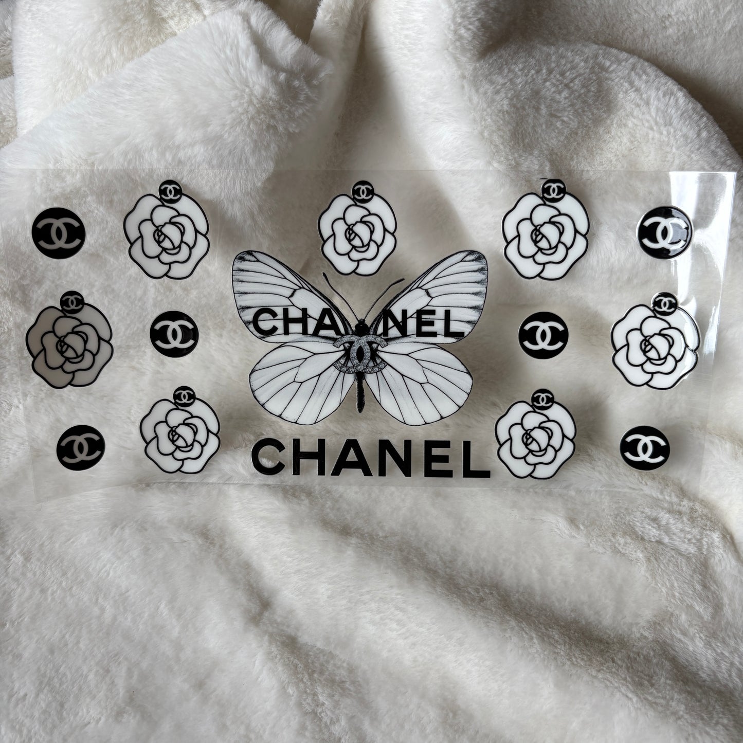 U16oz UV DTF Wrap (Double Sided) | "C Brand Butterfly" D2 | READY TO SHIP
