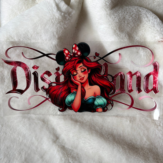 U16oz UV DTF Wrap (Double Sided) | "Dis. Princess Sea " C184 | READY TO SHIP