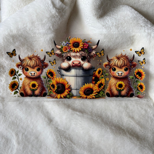 U16oz UV DTF Wrap (Double Sided) | "Cow Bucket" C163 | READY TO SHIP