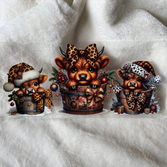 U16oz UV DTF Wrap (Double Sided) | "Cow Bucket" C162 | READY TO SHIP