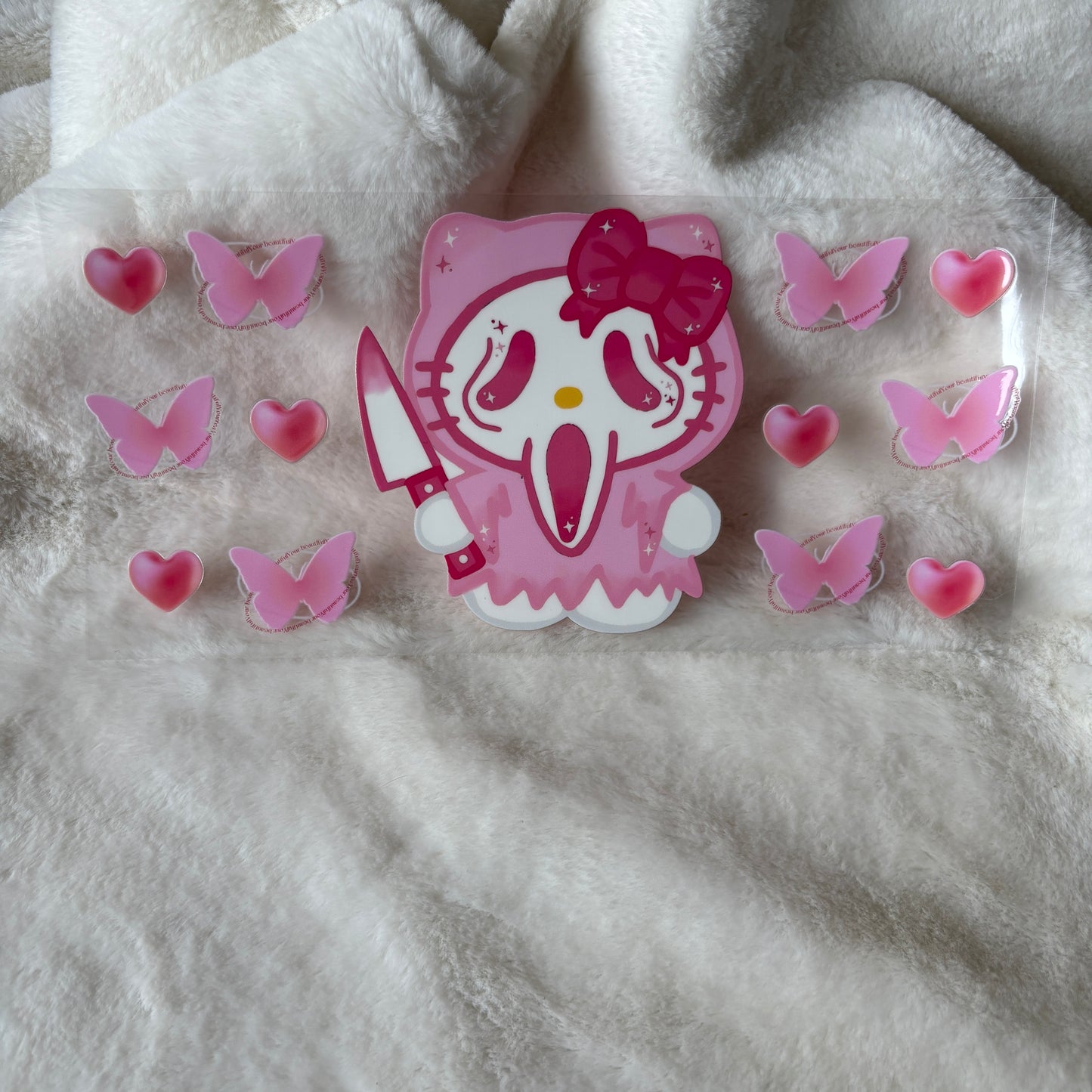 16oz UV DTF Wrap (Double Sided) | "Spooky HK" D35 | READY TO SHIP