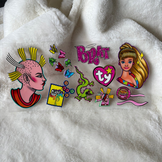 16oz UV DTF Wrap (Double Sided) | "Y2K" C169 | READY TO SHIP