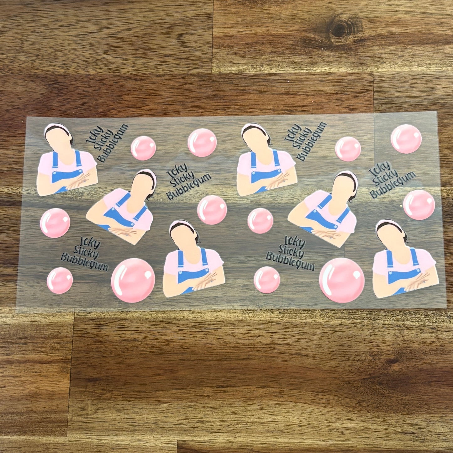 U16oz UV DTF Wrap | Icky Sticky Bubblegum C5A | READY TO SHIP