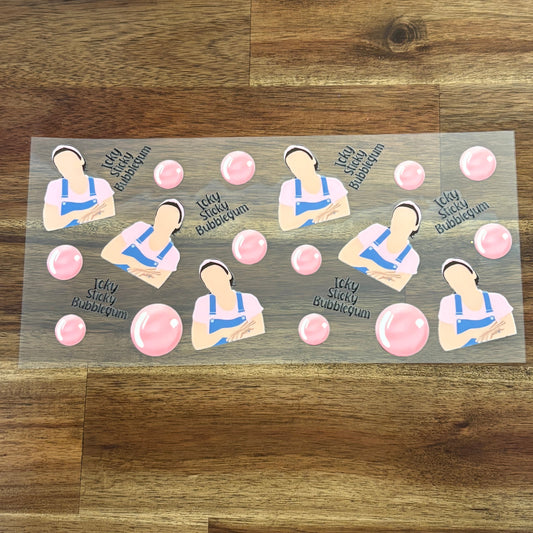 U16oz UV DTF Wrap | Icky Sticky Bubblegum C5A | READY TO SHIP