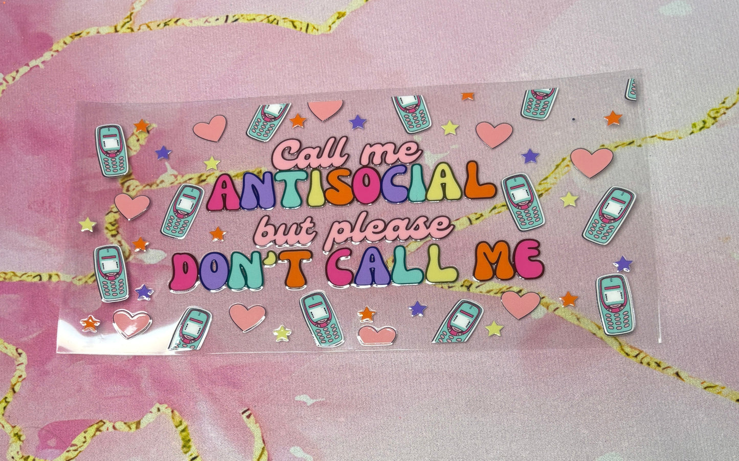 "Antisocial" UV DTF Wrap (C1)