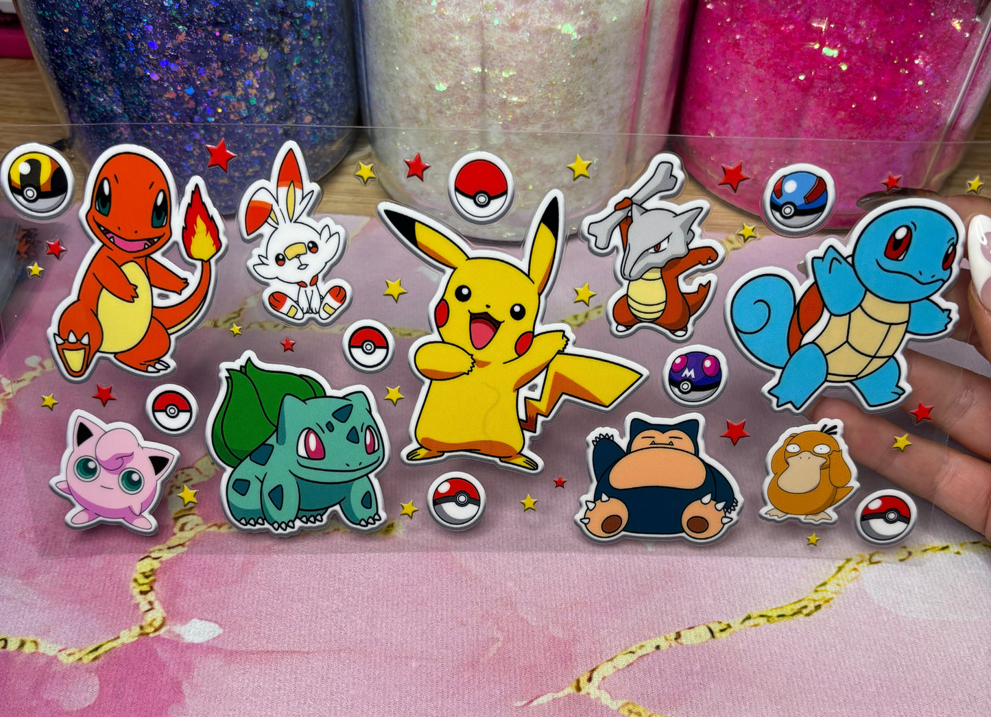 "Poke Stickers" UV DTF Wrap (C32)