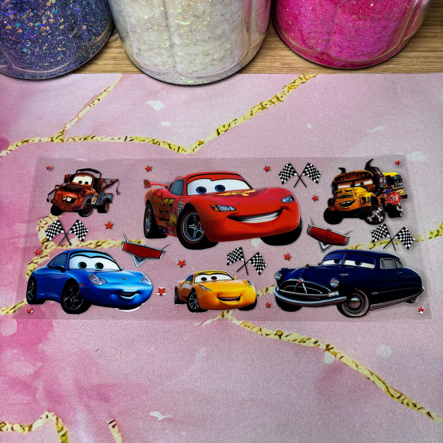 "Cars Flags" UV DTF Wrap (C35)