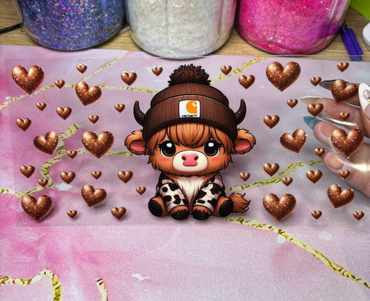 "Cute Brown Cow" UV DTF Wrap (C43)