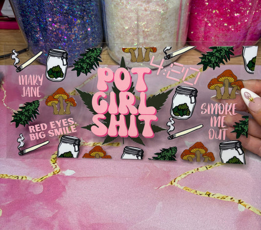 "Pot Girl" UV DTF Wrap (C56)