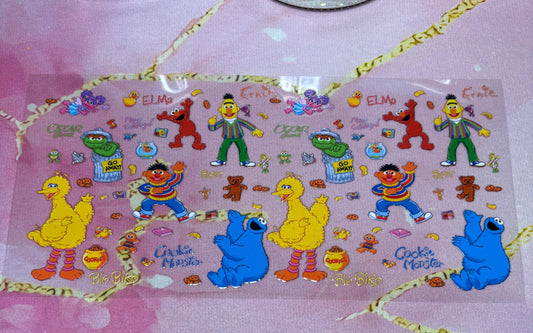 "Sesame Characters" UV DTF Wrap (C66)