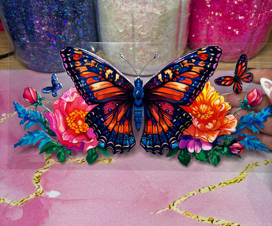 "Colourful Butterfly" UV DTF Wrap (C77)