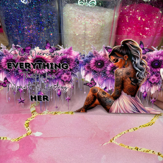 "She Overcame" UV DTF Wrap (C99)