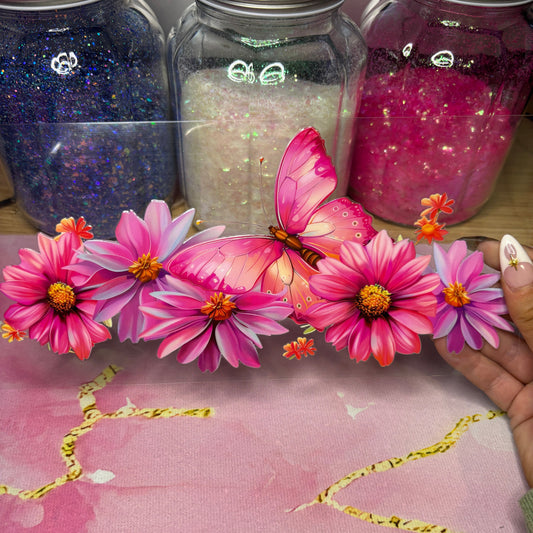 "Pink Flower" UV DTF Wrap (C122)