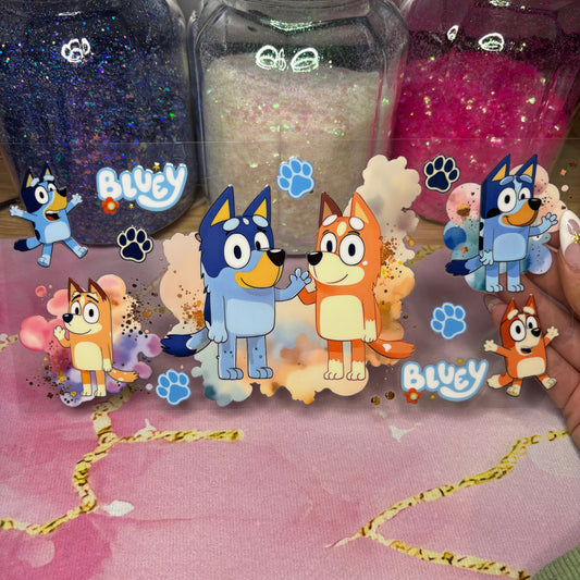"Blue Dog Show" UV DTF Wrap (C124)