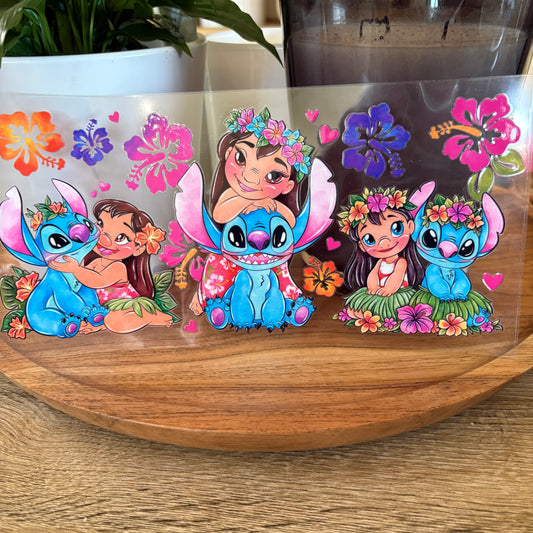 U16oz UV DTF Wrap (Double Sided) | "Cutesy Blue Alien" C6 | READY TO SHIP