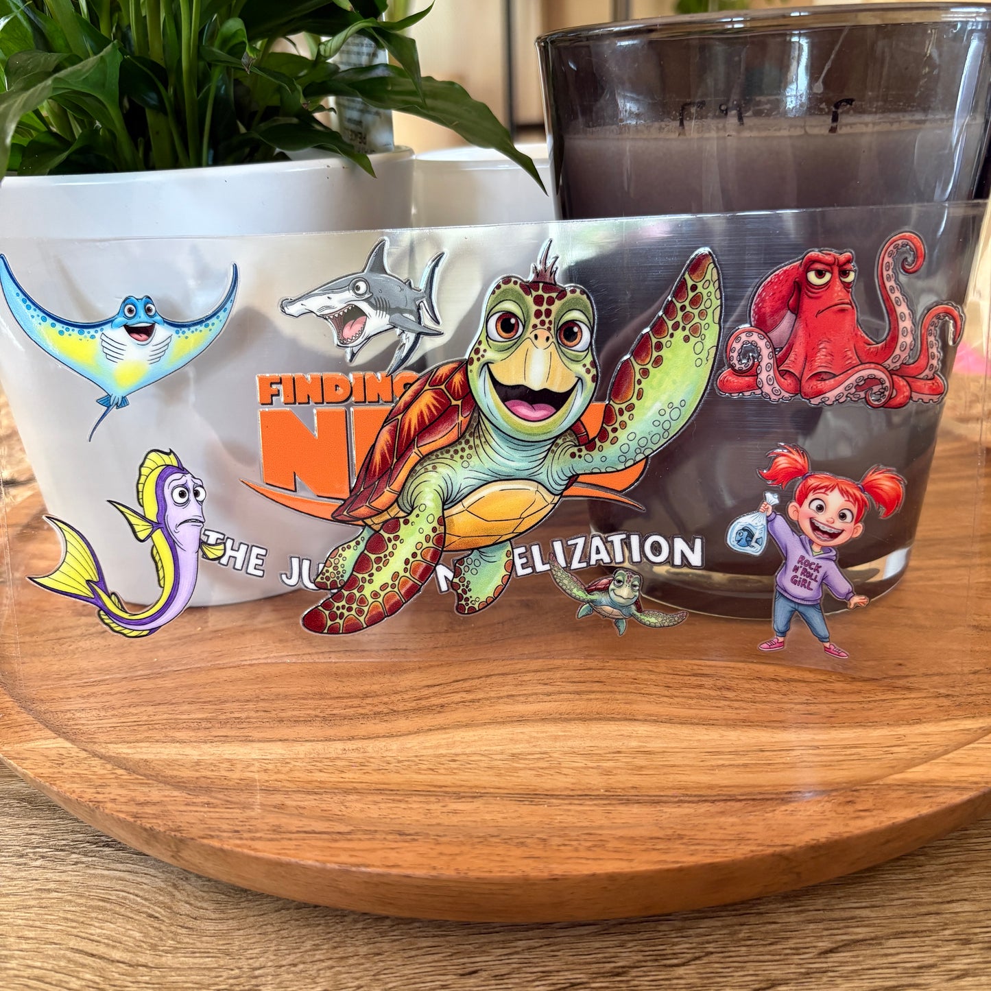 U16oz UV DTF Wrap (Double Sided) | "Finding Fish" C25 | READY TO SHIP