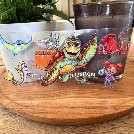 U16oz UV DTF Wrap (Double Sided) | "Finding Fish" C25 | READY TO SHIP