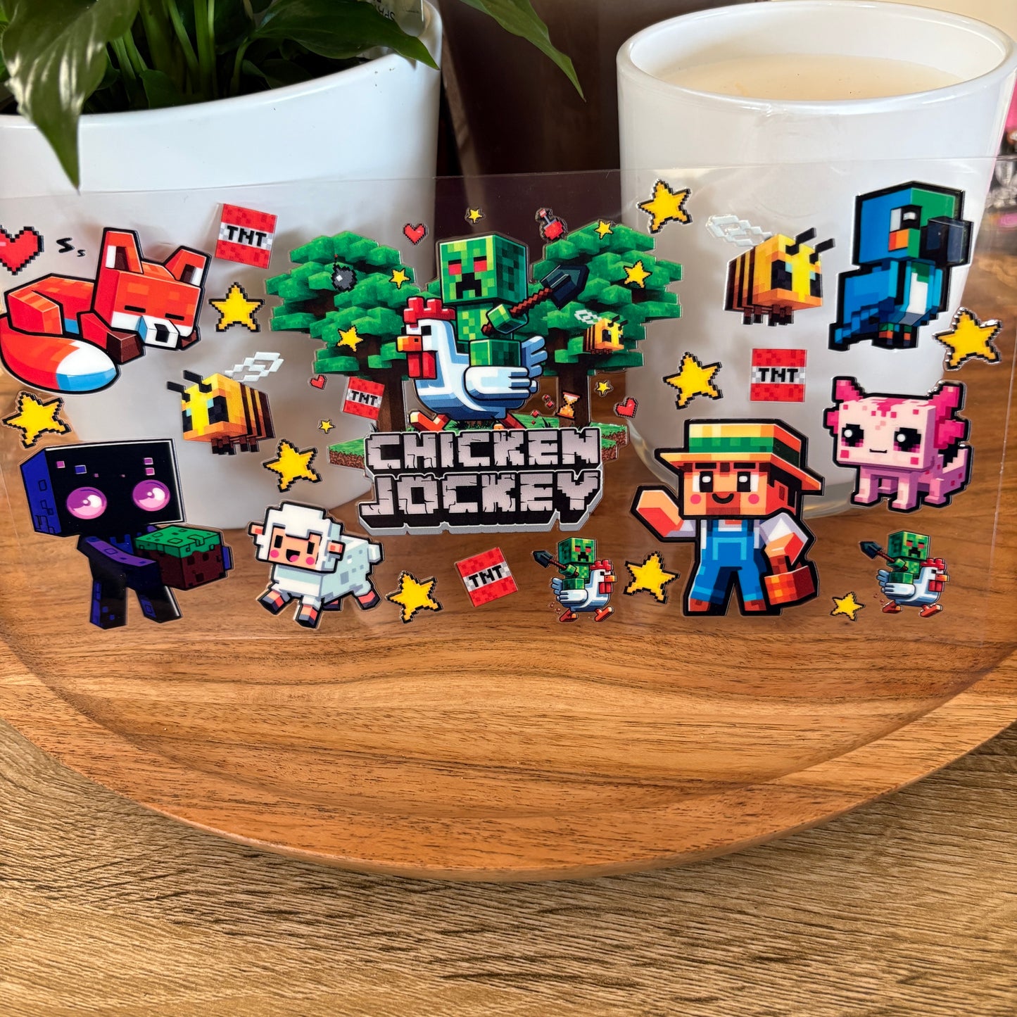 U16oz UV DTF Wrap (Double Sided) | "Chicken Jockey" C36 | READY TO SHIP