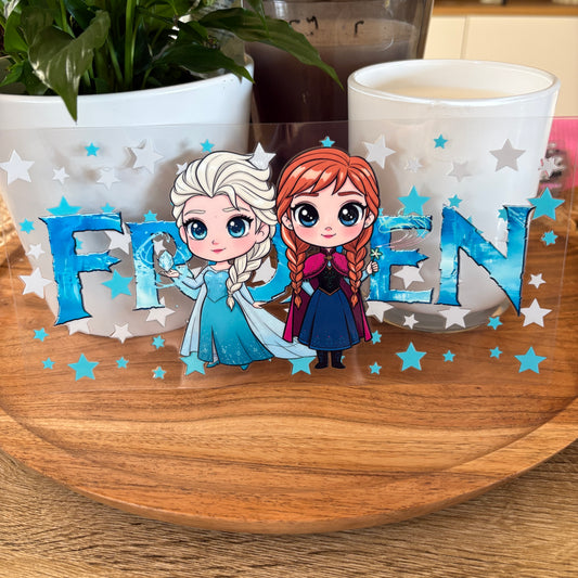 U16oz UV DTF Wrap (Double Sided) | "Ice Princess Sisters" C49 | READY TO SHIP