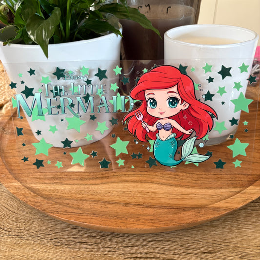 U16oz UV DTF Wrap (Double Sided) | "Mermaid Princess" C50 | READY TO SHIP