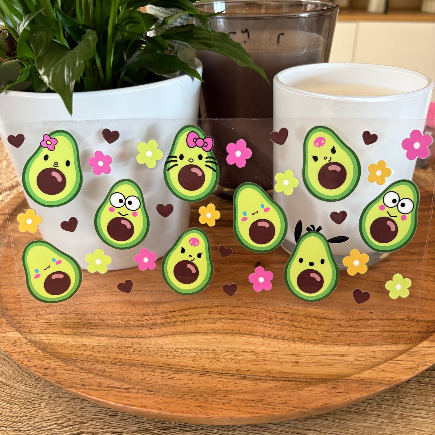 U16oz UV DTF Wrap (Double Sided) | "Cute Avocado" C57 | READY TO SHIP