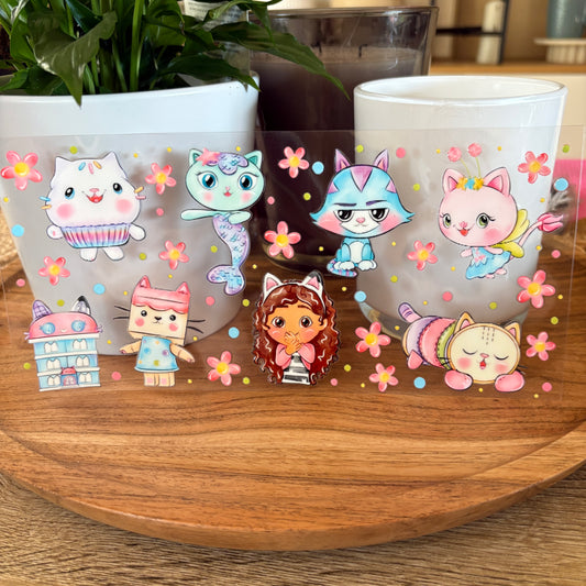 U16oz UV DTF Wrap (Double Sided) | "Gabby & Friends" C64 | READY TO SHIP