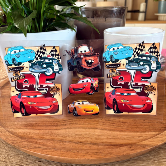 U16oz UV DTF Wrap (Double Sided) | "Car 95 Characters" C77 | READY TO SHIP