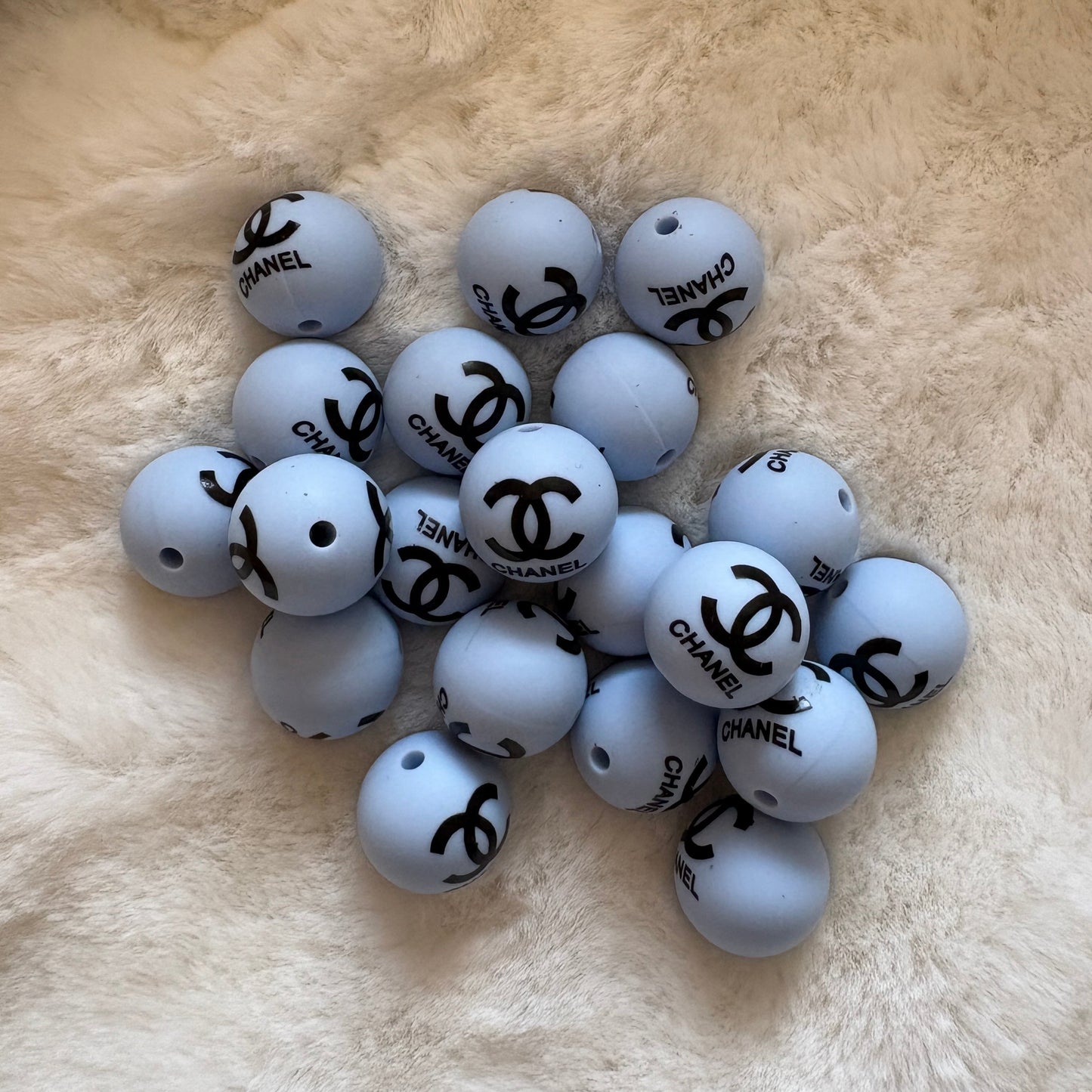 CC Brand Light Blue | Round Silicone Bead | #111