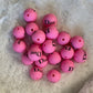 D Brand Pink | Round Silicone Bead | #166