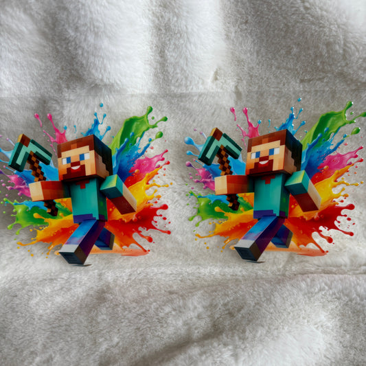 "Mine Character Colourful" UV DTF Wrap (C11)