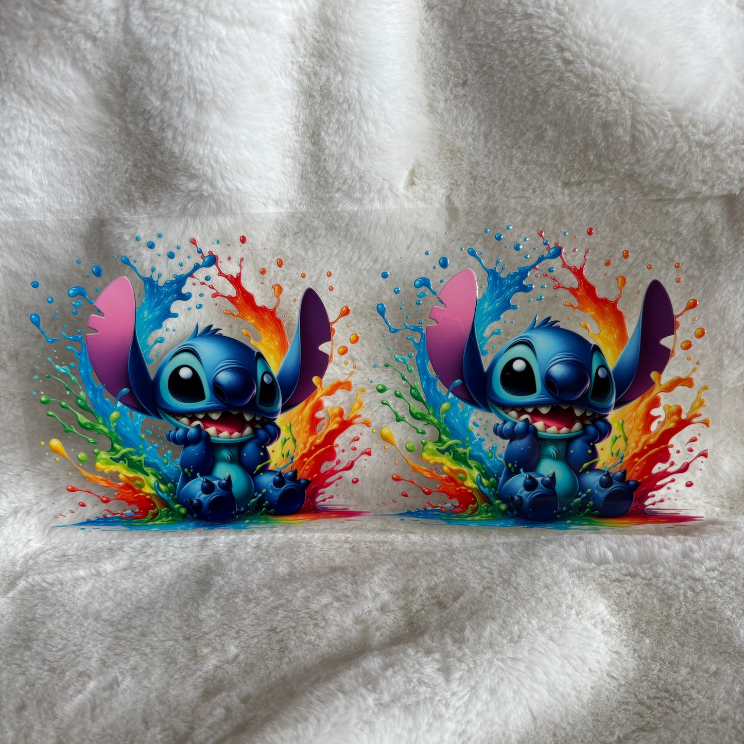 "Blue Alien Colourful" UV DTF Wrap (C48)