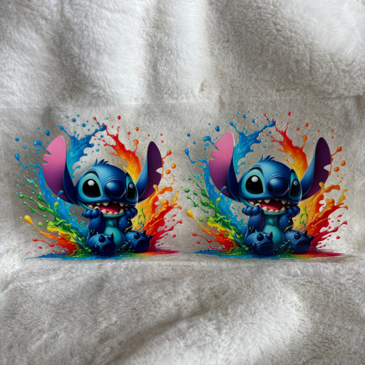 "Blue Alien Colourful" UV DTF Wrap (C48)