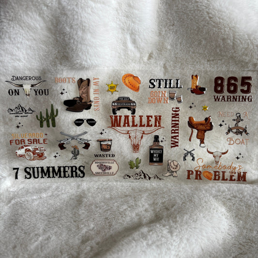 "Wallen" UV DTF Wrap (C52)