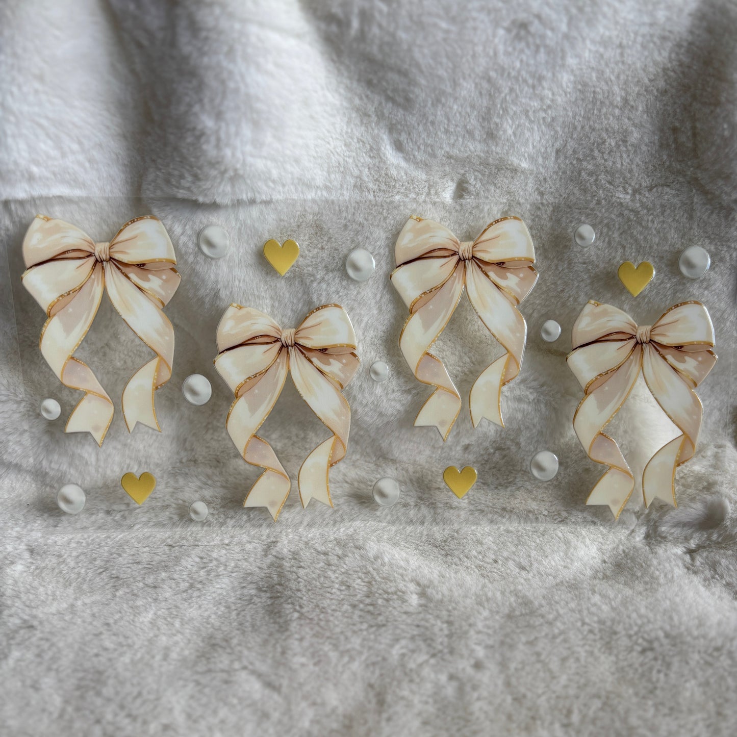 "Bows & Pearls" UV DTF Wrap (C28A)