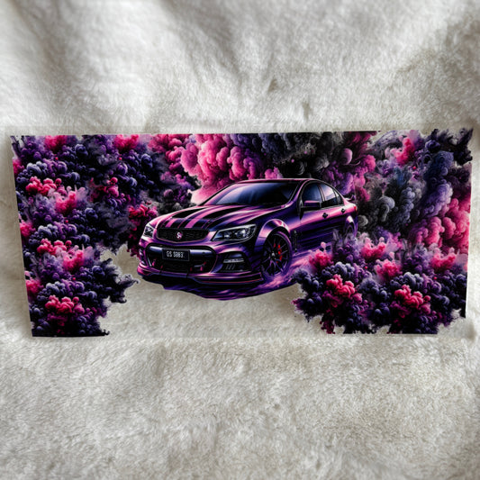 "Purple Car Smoke" UV DTF Wrap (C41A)