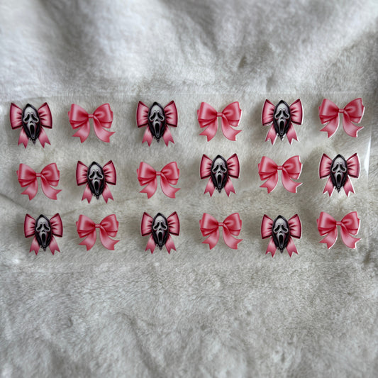"Bows Ghostface" UV DTF Wrap (C59A)