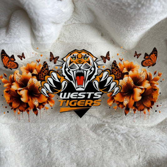 "Tigers Flowers" UV DTF Wrap (C62A)
