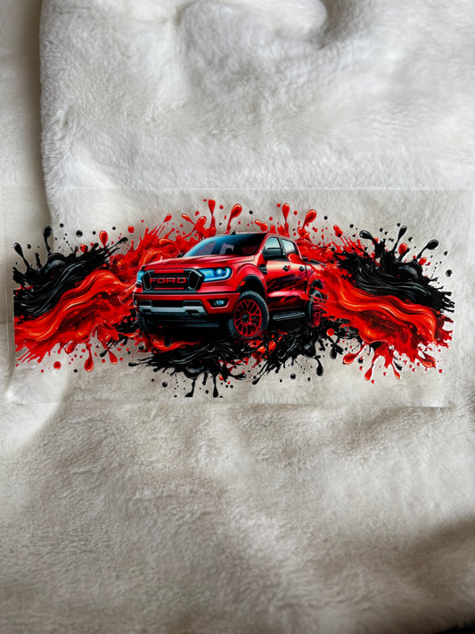"Red Ford Paint" UV DTF Wrap (C71A)