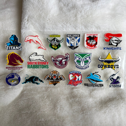 "NRL Teams" UV DTF Wrap (C73A)
