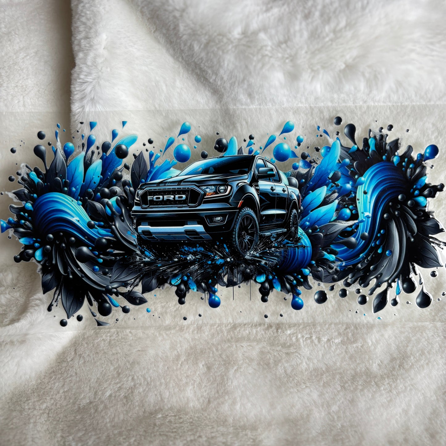 "Ranger Blue Paint" UV DTF Wrap (C81A)