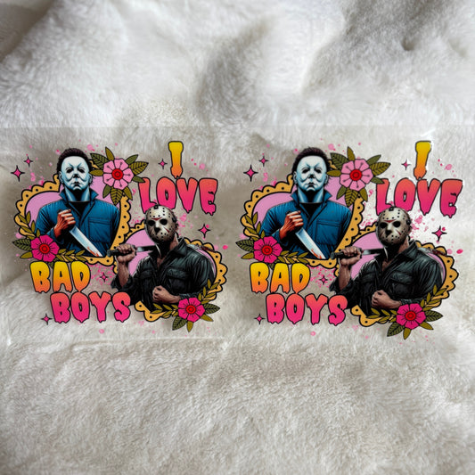 "I Love Bad Boys Horror" UV DTF Wrap (C91A)