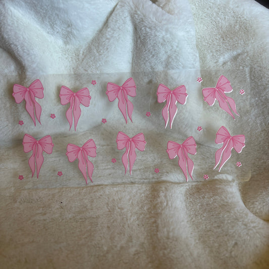 "Pink Bows" UV DTF Wrap (C43)