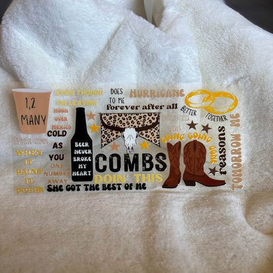 "Combs" UV DTF Wrap (C55)