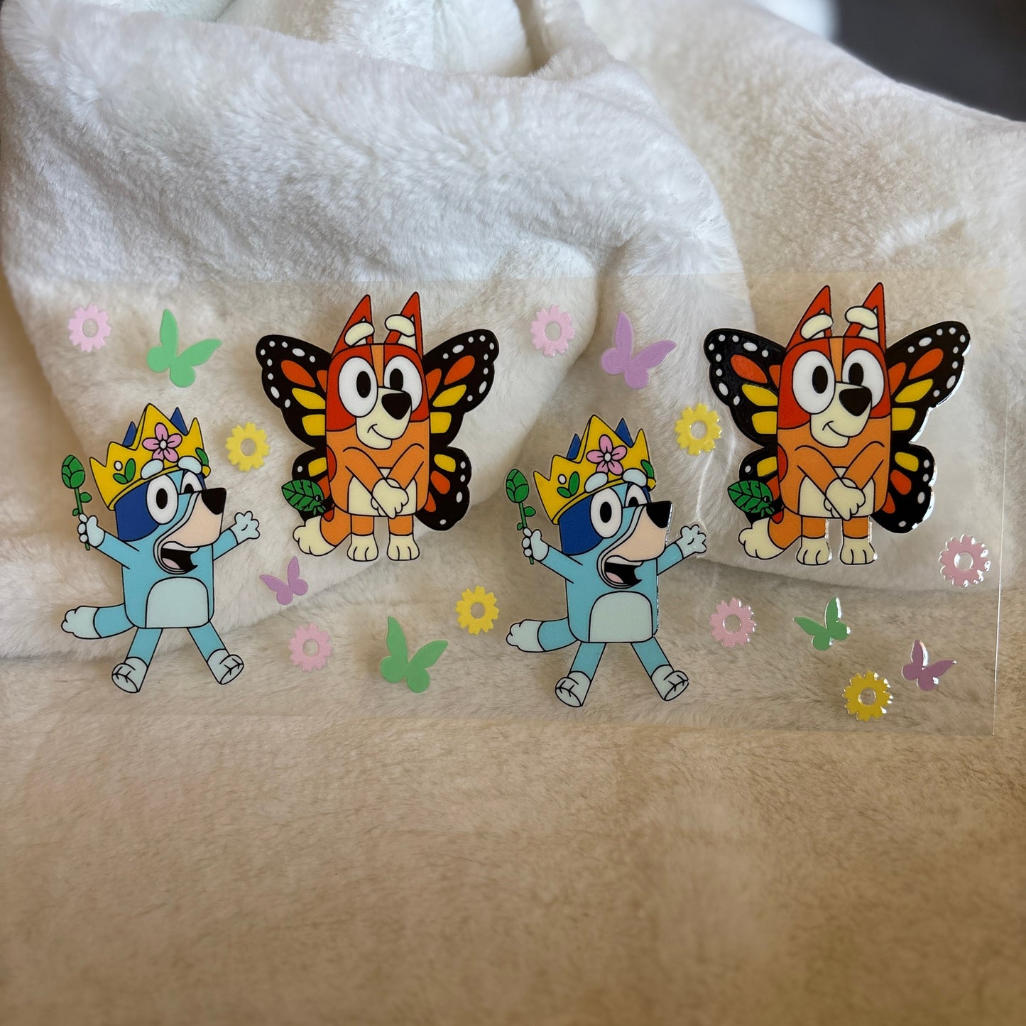 Blue Bog Butterfly UV DTF Wrap (C97)