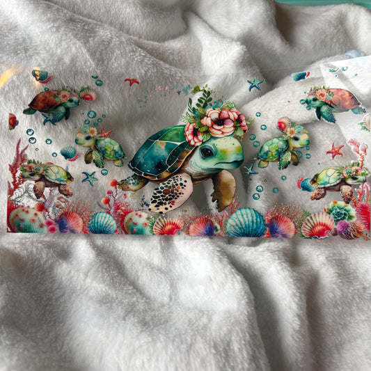 16oz UV DTF Wrap (Double Sided) | Cutesy Turtle