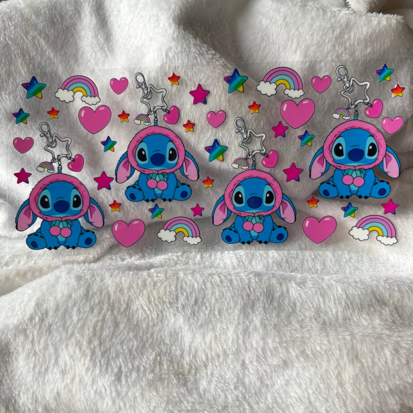 16oz UV DTF Wrap (Double Sided) | Blue Alien Keychain