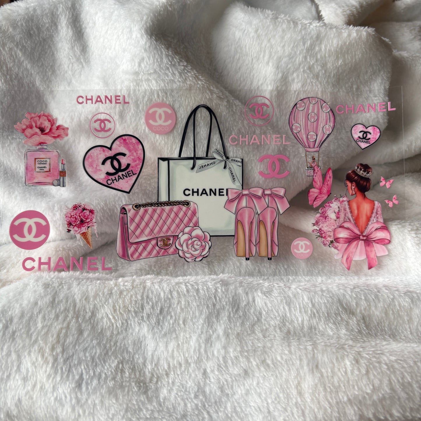 16oz UV DTF Wrap (Double Sided) | CC Pattern Pink