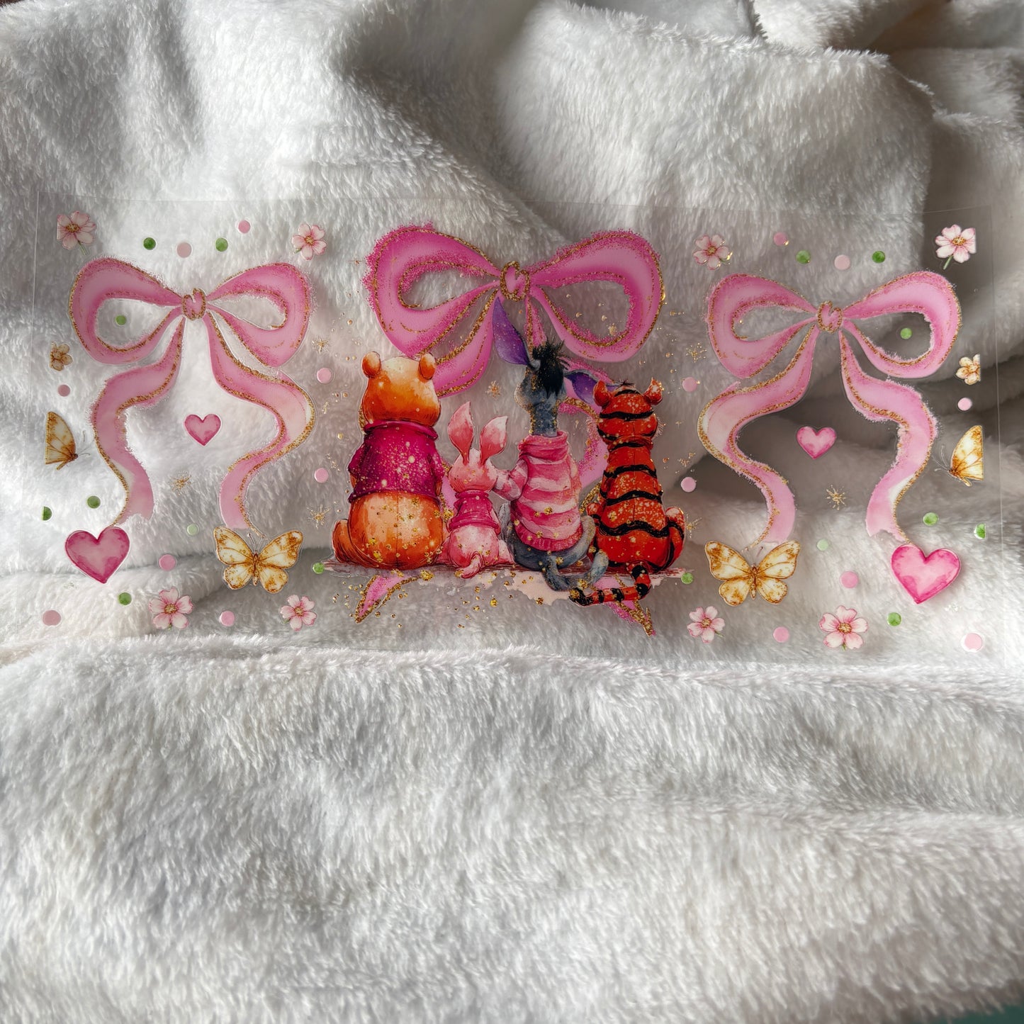 16oz UV DTF Wrap (Double Sided) | Win Friends Bows Pink
